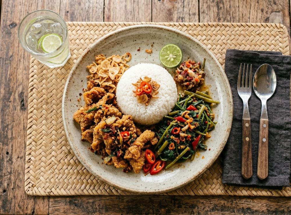 Resep makan siang nasi kulit gurih nan pedas, mudah dan siap saji dalam 20 menit