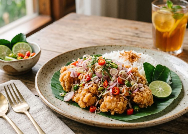 Resep ayam sambal matah yang segar dan bisa kembalikan energi, masaknya gampang