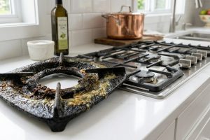 Tatakan kompor hitam & berminyak? Begini cara kinclong lagi pakai campuran sabun dan baking soda