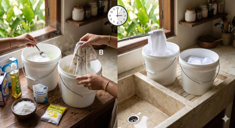 Handuk putih jamuran dan dekil? Rendam semalam dengan tambahan 1 bahan dapur ini, bersih tanpa dikucek