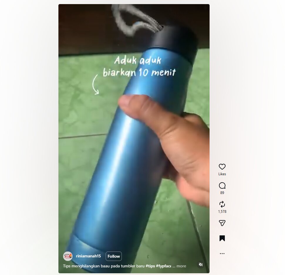 Tumbler baru bau? Hilangkan seketika dengan rahasia garam dapur ini