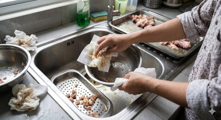 Jujur, ini rahasia cara biar wastafel nggak mampet pas cuci wadah daging kurban