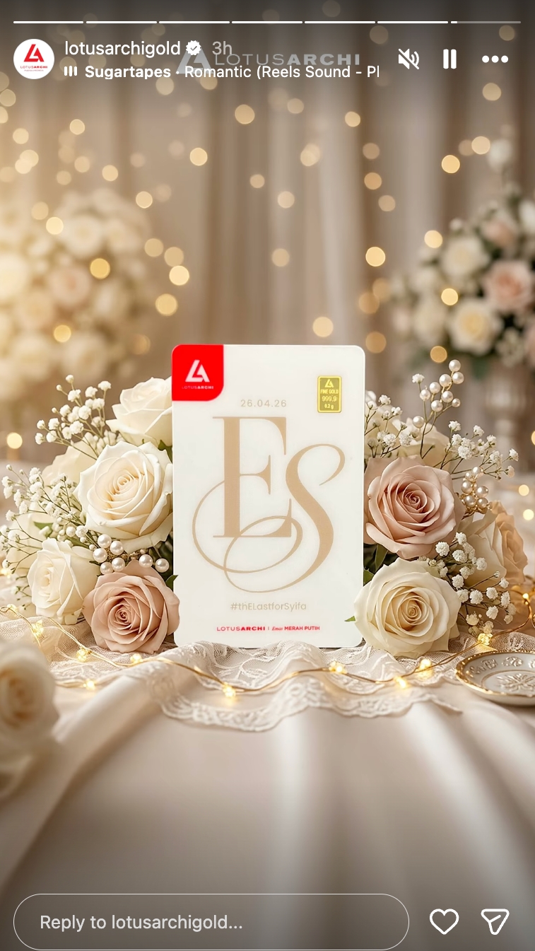 Rincian mahar dan souvenir El Rumi - Syifa Hadju, dari poundsterling hingga emas inisial ES