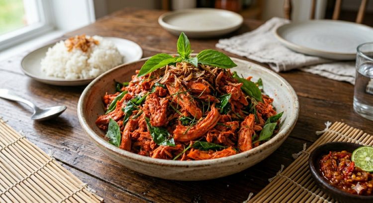 Resep ayam suwir kemangi pedas wangi, lauk simpel yang bikin nambah terus