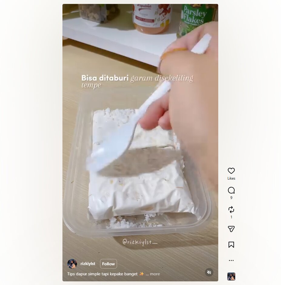 Trik sederhana bikin tempe awet berminggu-minggu di kulkas, cuma pakai bumbu dapur