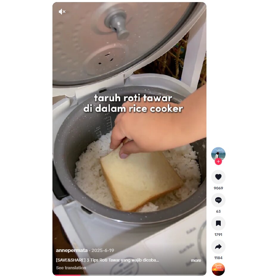 Nasi kelembekan jangan dibuang, cukup tambahkan roti tawar, langsung pulen lagi