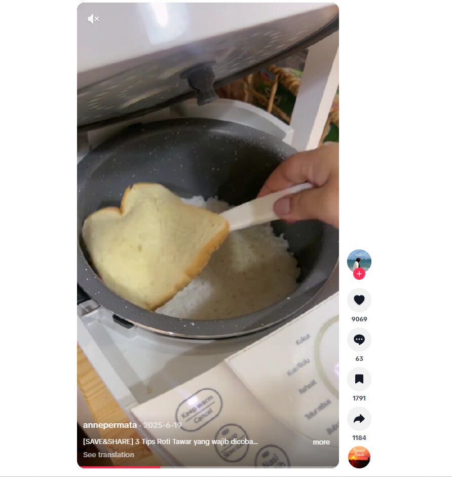 Nasi kelembekan jangan dibuang, cukup tambahkan roti tawar, langsung pulen lagi
