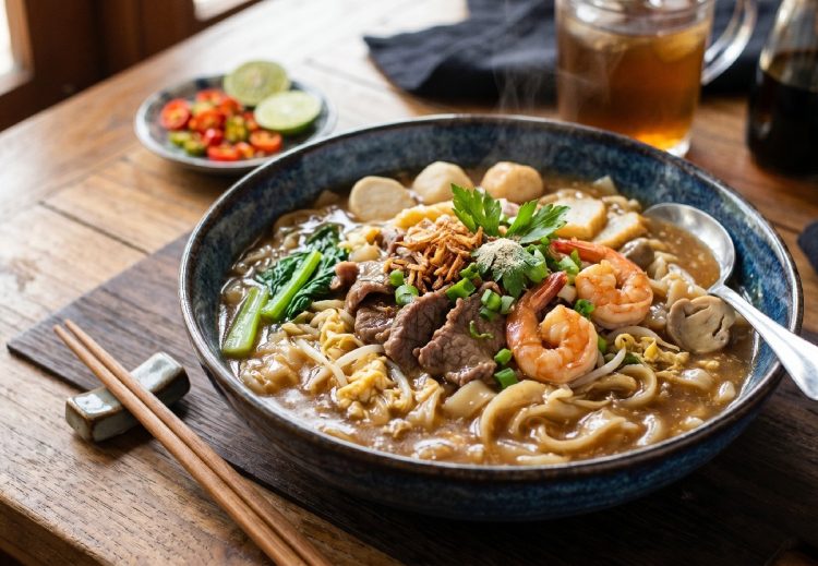Resep kwetiau siram yang sehat tapi tetap nikmat, siap saji kurang dari 15 menit pakai trik ini