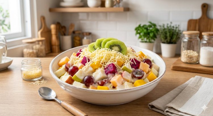 Cara membuat salad buah creamy mewah tapi hemat untuk dessert atau ide jualan