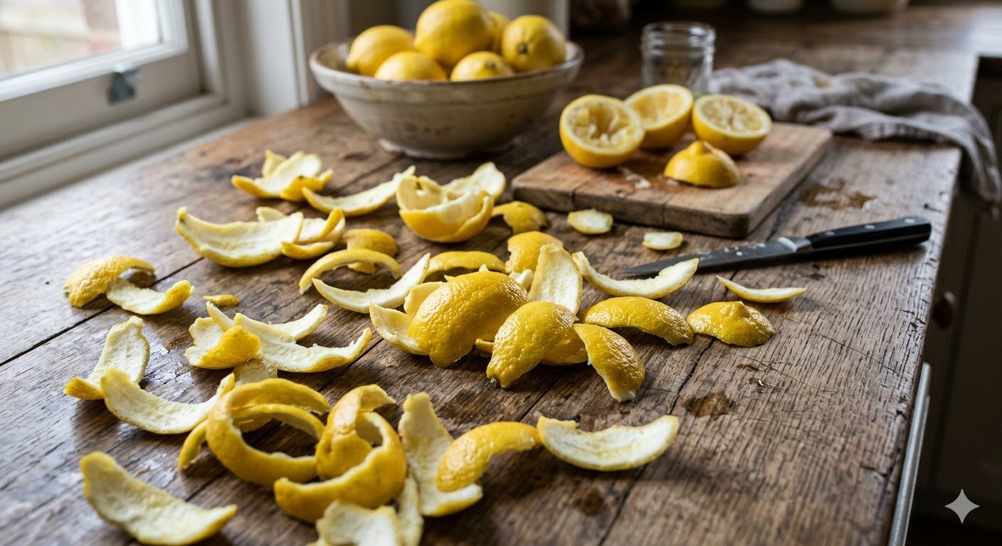 Ternyata cuma butuh kulit lemon sisa! Trik jitu bikin pembersih lemak dapur alami dan hemat