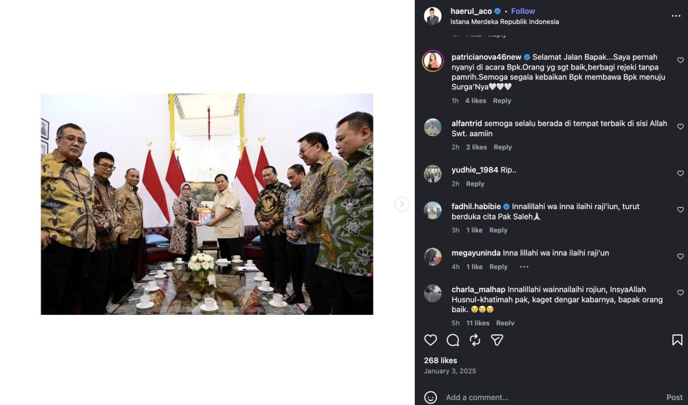 Anggota BPK Haerul Saleh meninggal dunia dalam insiden kebakaran rumah di Jakarta Selatan