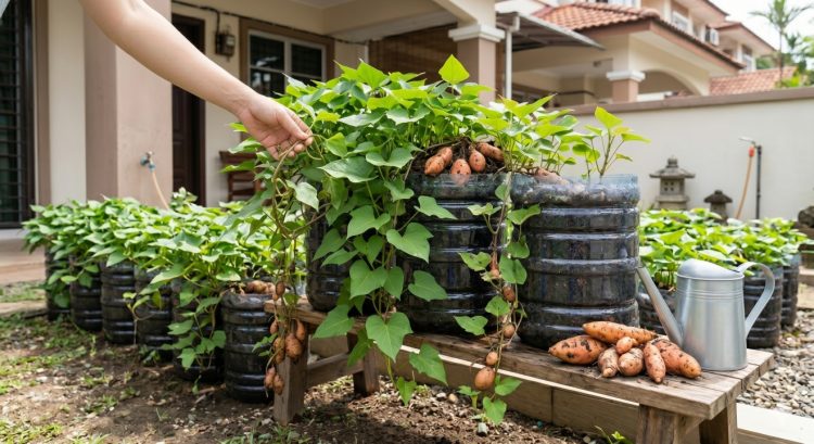 Cara membuat kebun mini umbi-umbian dari galon bekas, hemat, mudah, dan bisa panen