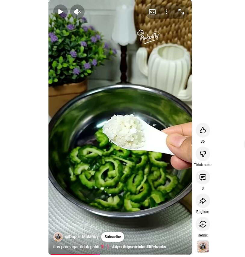 Cara mengolah pare agar rasanya lezat dan tidak pahit lagi andalkan garam dan cuka