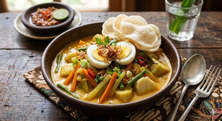 Resep lontong sayur nikmat dan kuah santan gurih, menu favorit keluarga di rumah