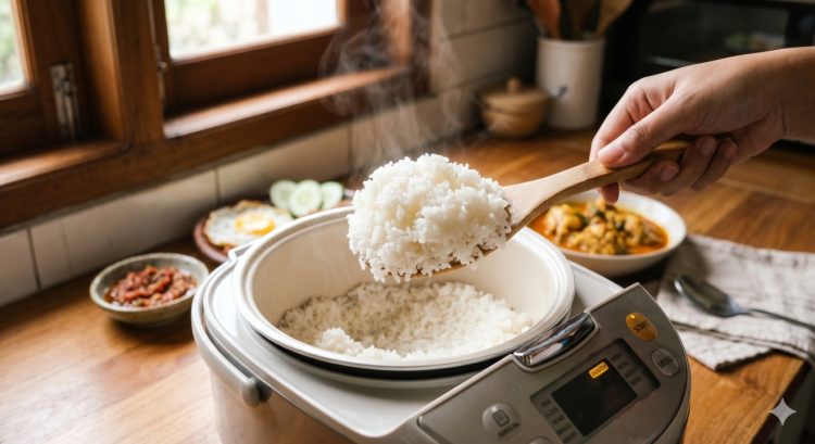 Nasi lengket di rice cooker? Ini penyebab dan cara mengatasinya agar nasi pulen setiap hari