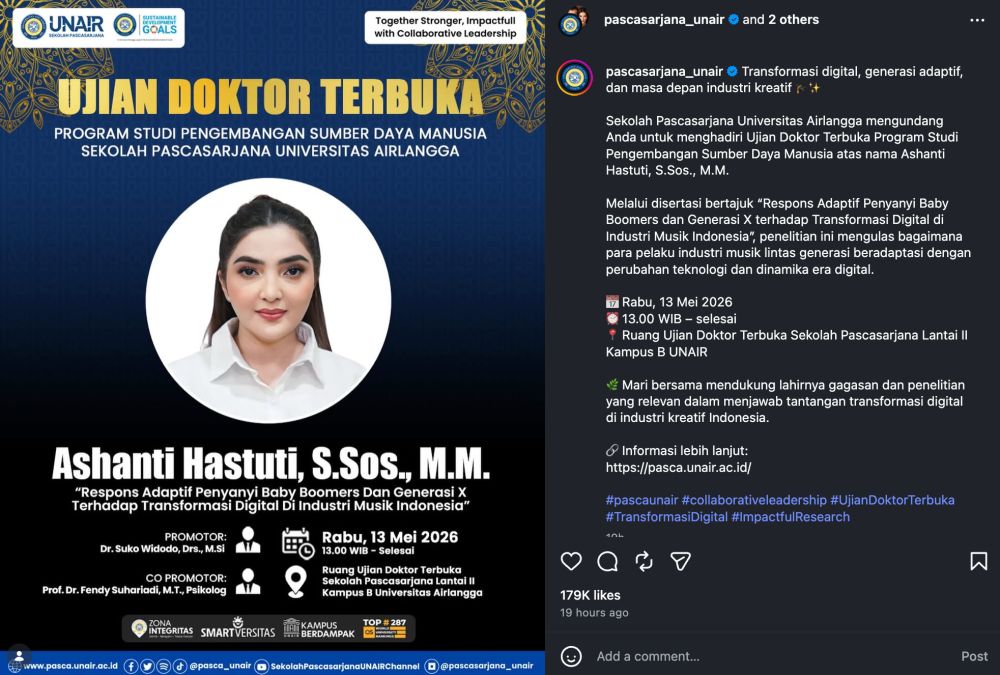 Selangkah lagi lulus S3, inilah judul penelitian Ashanty untuk sidang terbuka