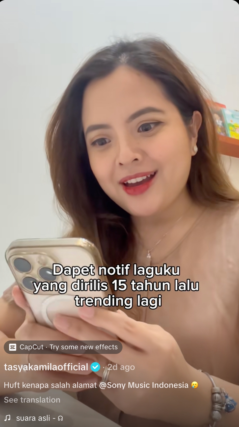 Reaksi Tasya Kamila lagu “Say No”-nya trending di medsos, melongo tahu nama lengkapnya ‘salah alamat’