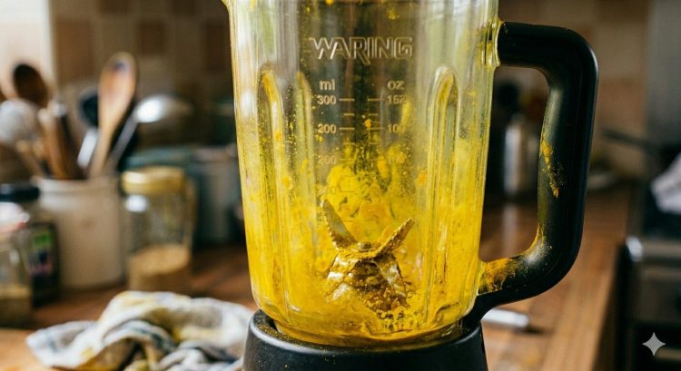 Noda kunyit di blender susah hilang? Cuma pakai pasta gigi langsung kinclong lagi