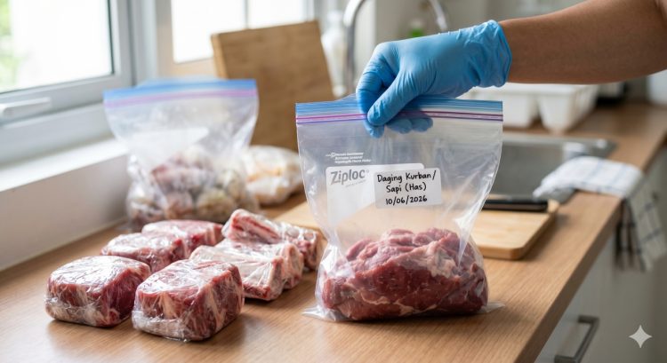 Cara simpan daging kurban di freezer tanpa vacuum sealer, tahan lama dan tidak bau