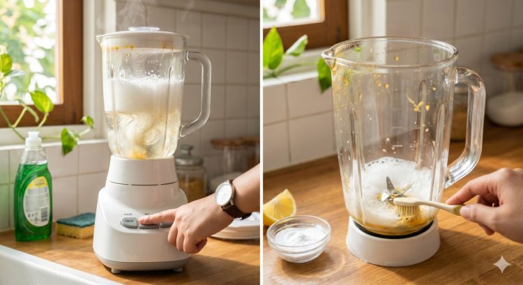 Cara membersihkan blender berminyak bekas bumbu gulai tanpa harus bongkar mesin
