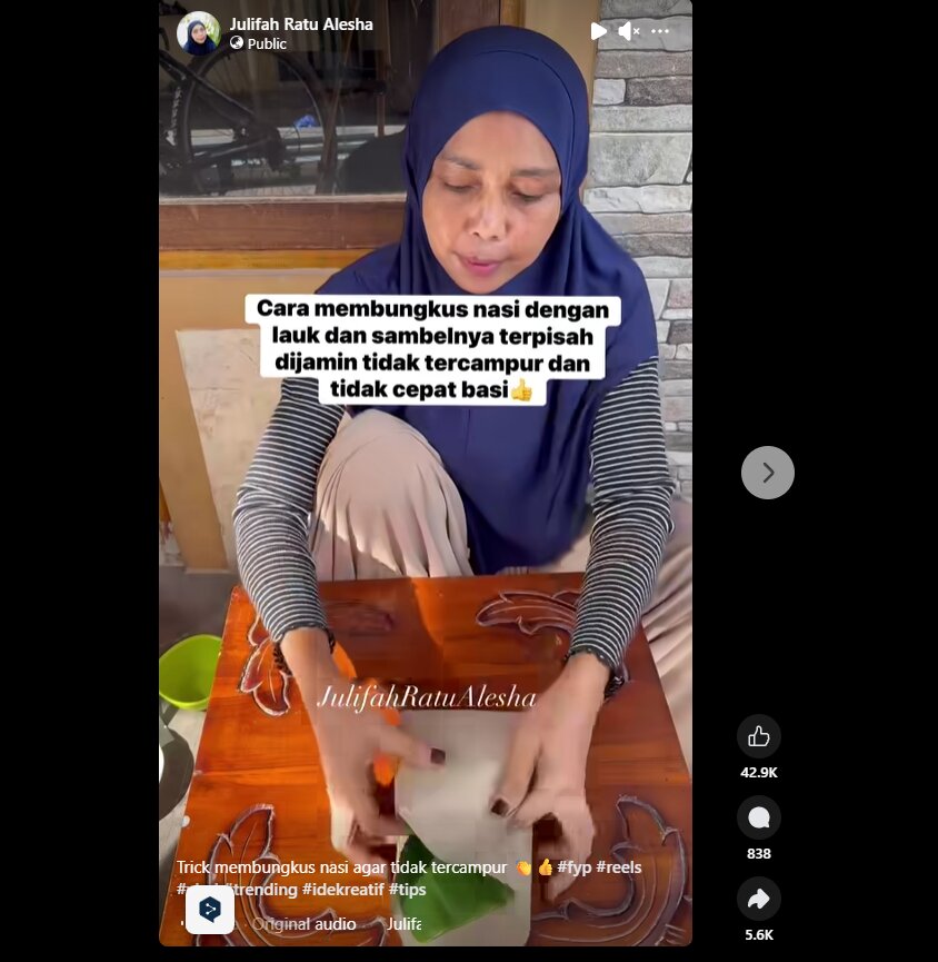 Bungkus nasi pakai kertas minyak, rapi tanpa kombinasi lauk, begini langkah simpelnya