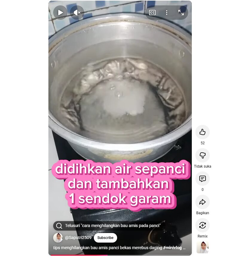 Cara menghilangkan bau amis pada panci setelah masak daging, cuma pakai bubuk minuman