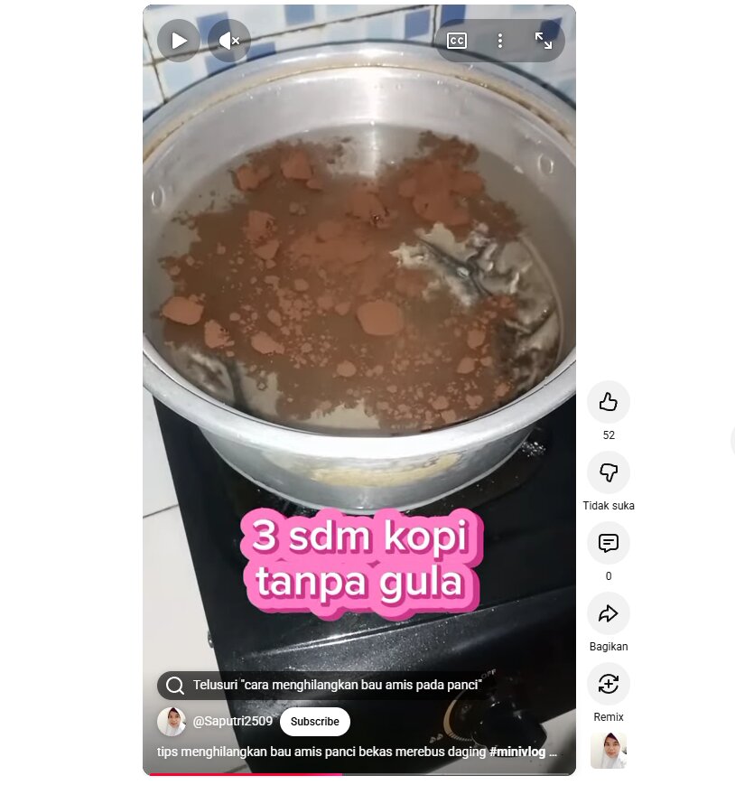 Cara menghilangkan bau amis pada panci setelah masak daging, cuma pakai bubuk minuman