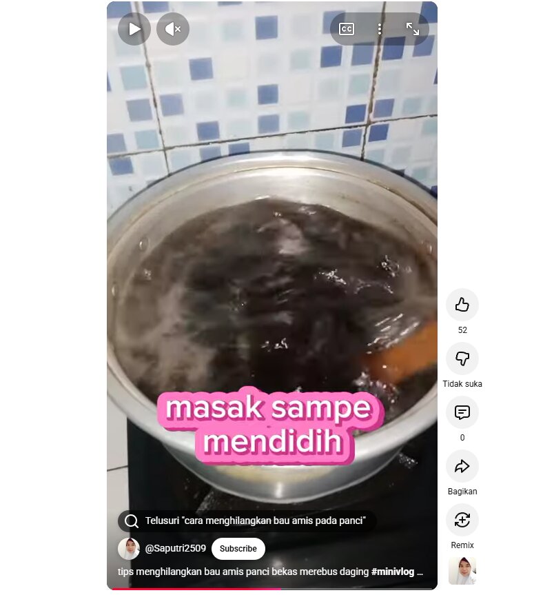 Cara menghilangkan bau amis pada panci setelah masak daging, cuma pakai bubuk minuman