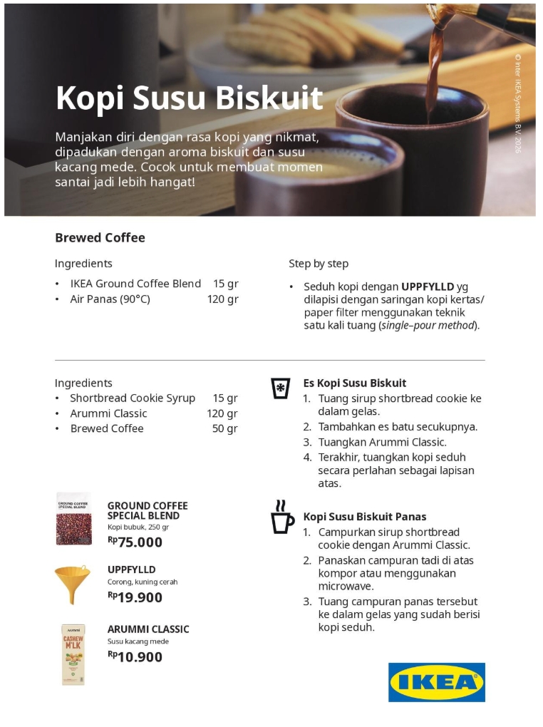 Rahasia racik kopi enak ala kafe di rumah tanpa ribet lewat kolaborasi IKEA x Mikael Jasin
