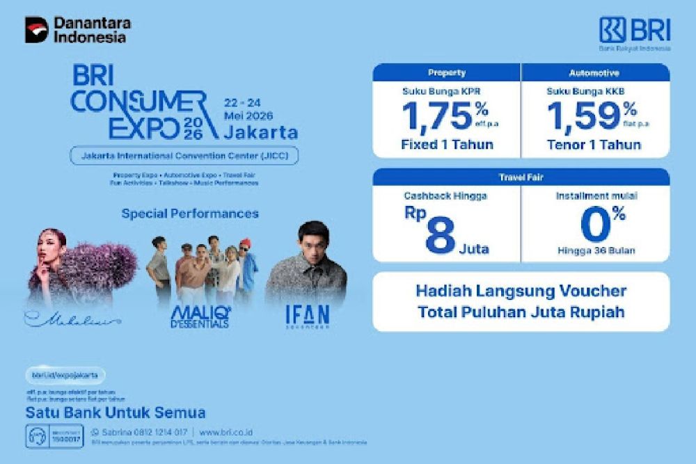 Yuk nonton Maliq & D’Essentials sambil siapin masa depan finansial bareng BRI Consumer Expo 2026