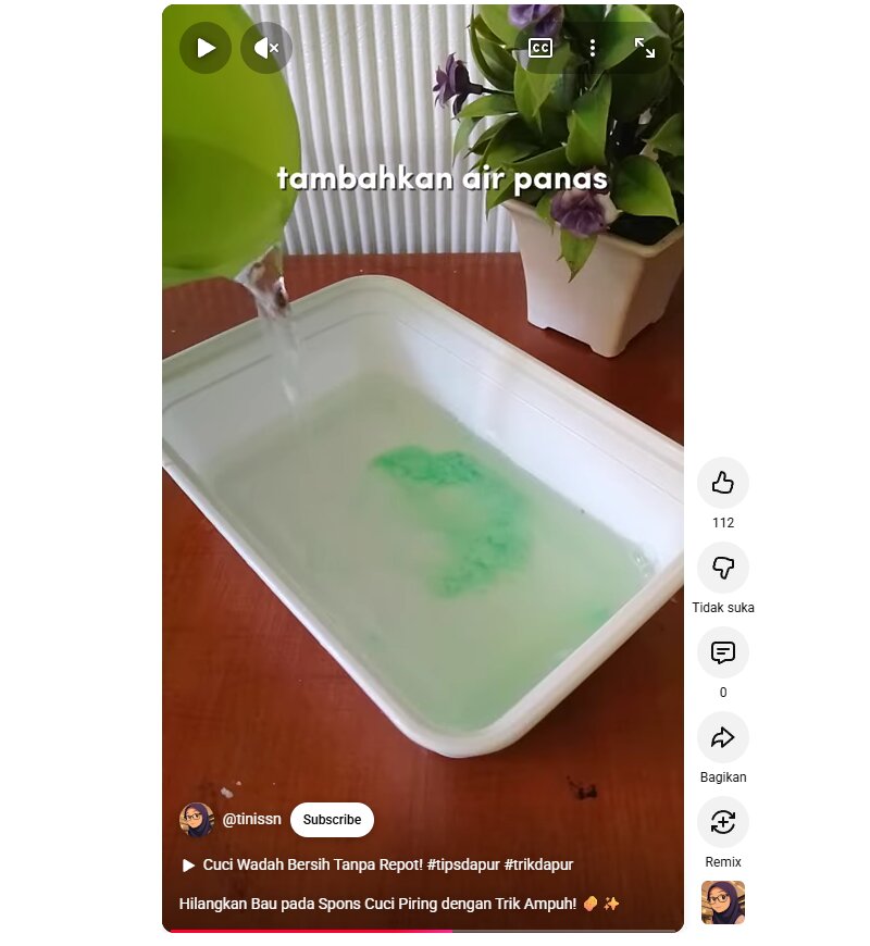 Spons cuci piring bau apek? Hilangkan dengan campuran garam dan cuka ini