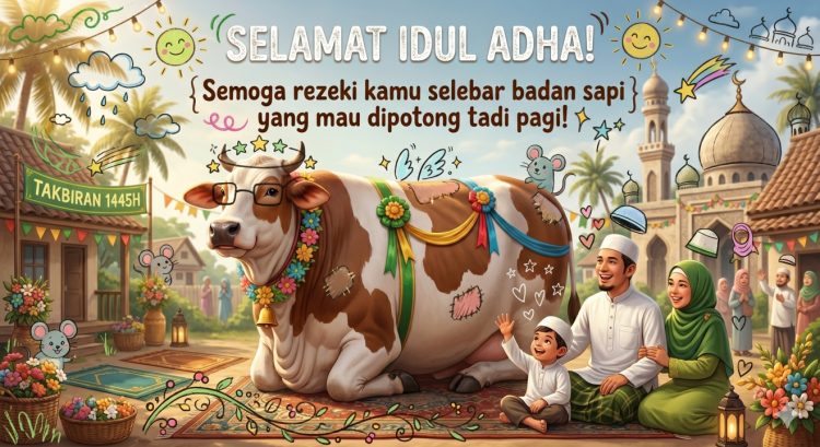 20 Kata-kata lucu Idul Adha buat status WA dan IG, receh tapi bermakna