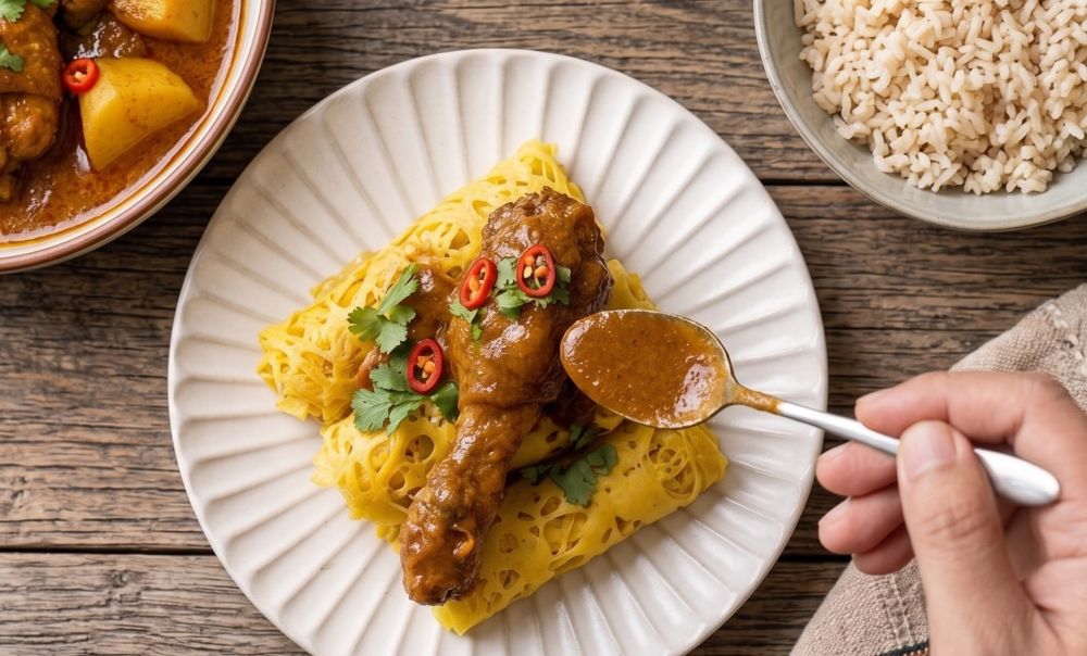 Bosen olahan ayam itu-itu saja? Cobain resep kari ayam roti jala ini yuk, rupanya gampang