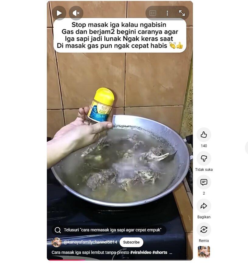 Cara menghemat gas saat memasak iga sapi, daging jauh lebih sigap lembut