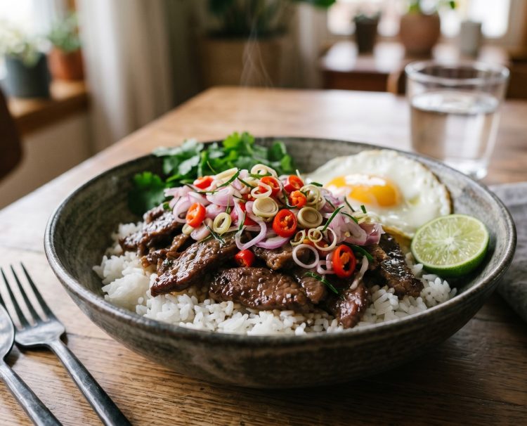Daging kurban masih banyak? Cobain resep rice bowl daging sambal matah gampang dan bisa jadi mealprep