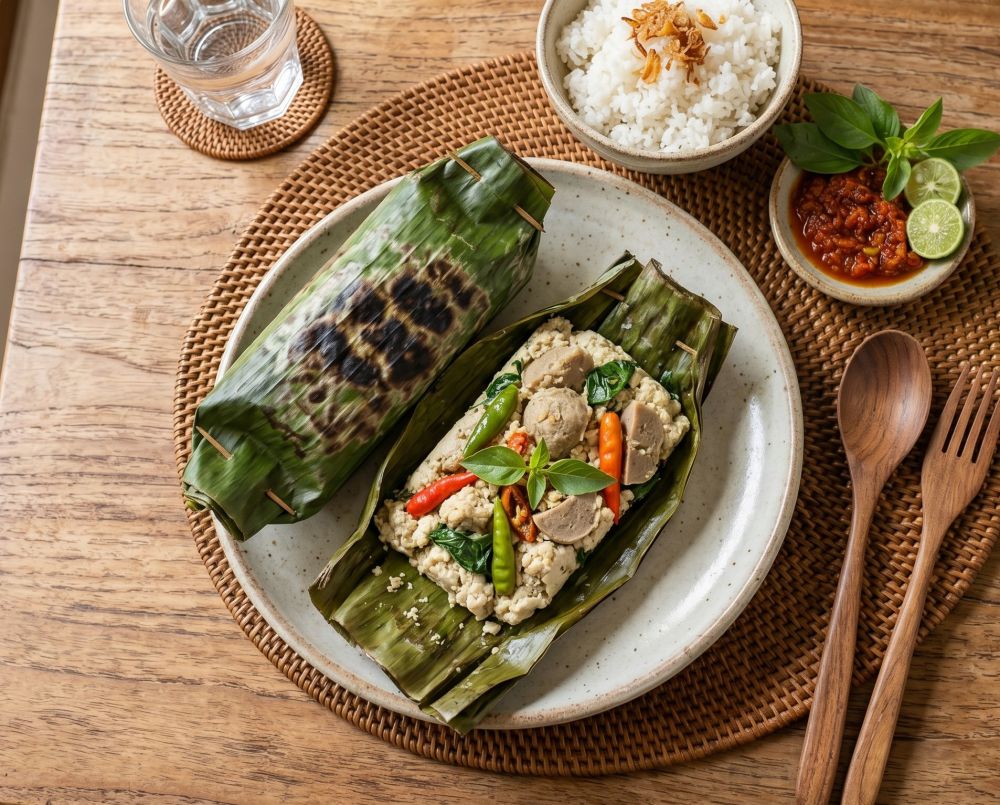 Daging kurban sudah jadi bakso? Yuk cobain resep pepes bakso tahu kemangi yang lezat ini