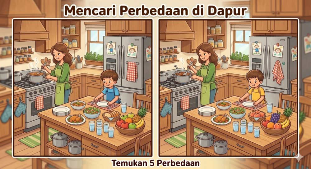 5 Tebak-tebakan cari perbedaan gambar untuk uji ketelitian dan fokus anak SD
