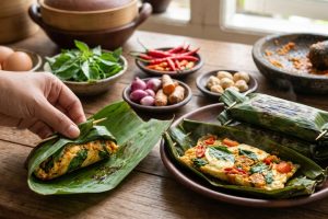 Resep pepes telur kemangi pedas sederhana yang gurih, segar, dan anti gagal