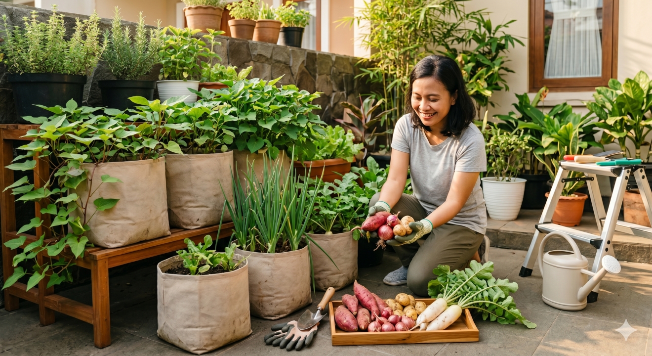 Cara menanam umbi di rumah agar panen dalam 3 bulan, cocok untuk lahan sempit