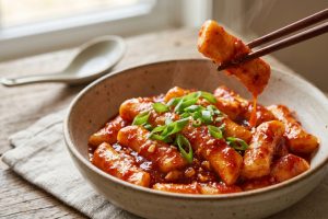 Cara bikin tteokbokki dari nasi sisa yang mudah, kenyal, dan tetap enak tanpa minyak wijen