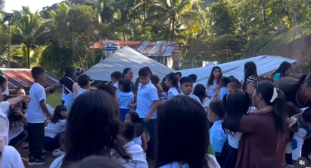 Detik-detik mencekam situasi gempa Filipina saat anak-anak SD sedang upacara