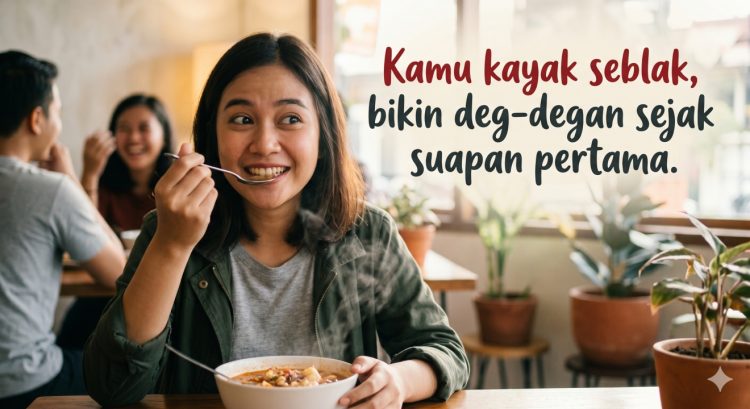 50 Gombalan maut pakai nama makanan update 2026, lucu tapi bikin senyum-senyum sendiri