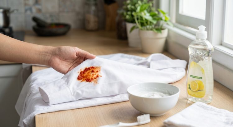 Baju putih kena sambal terasi? Jangan panik, coba 5 cara ini sebelum noda mengering