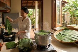 3 Cara melayukan daun pisang biar nggak sobek saat dipakai bungkus pepes