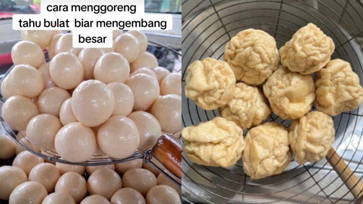 Trik menggoreng tahu bulat agar tidak kisut, hasilnya seperti di abang-abang pedagang
