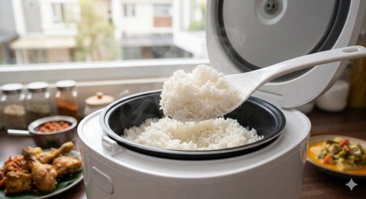 Kalau nasi sering jadi kerak di rice cooker, coba kebiasaan sederhana ini setelah tombol warm menyala