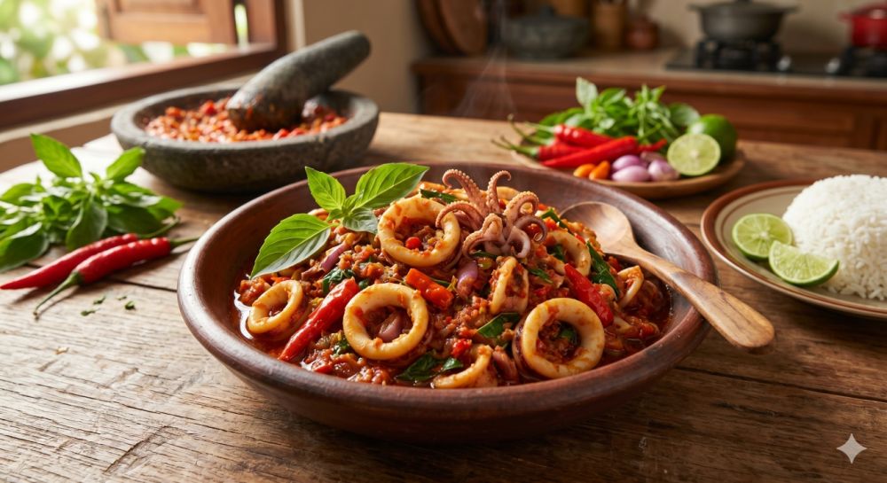 7 Resep cumi basah bumbu Nusantara, ada rica, woku, rujak hingga balado