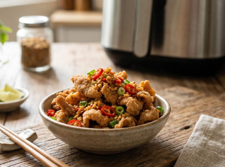 Resep kulit ayam cabe garam tanpa perlu deep frying, lebih sehat tapi nikmatnya tetap terasa