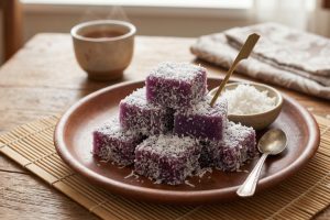 Resep kue basah ongol-ongol ubi ungu gurih manis anti gagal