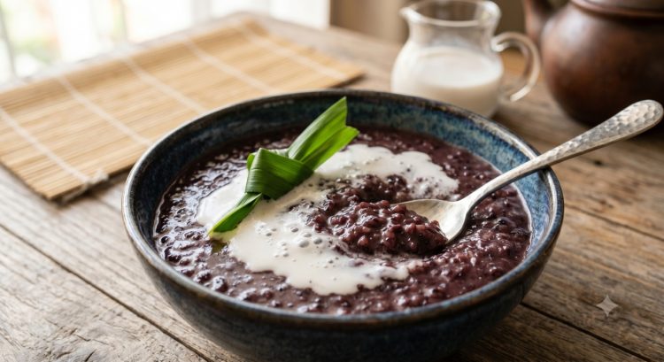 Cara membuat bubur ketan hitam kental yang praktis dan hemat gas